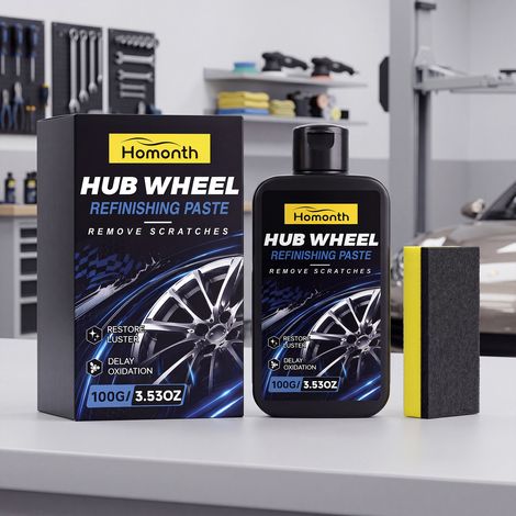 Polierpaste für Autoreifen und Felgen – Oberflächenpolitur und Glanzverstärkung – 100 g + 1 Schwamm -- BIEMMEDUE (1/5)