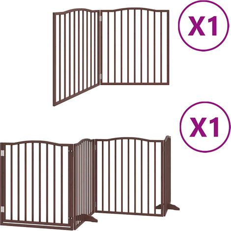 Maison Exclusive - Cancello Cani Porta Pieghevole Marrone 6 Pannelli 480cm Pioppo