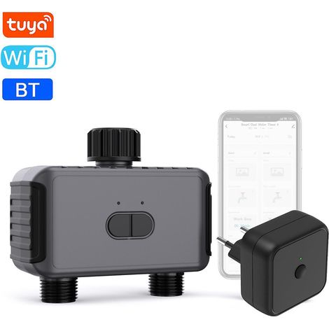 Système d'arrosage automatique Tuya Wifi BT avec programmateur d'arrosage pour jardin, balcon et terrasse