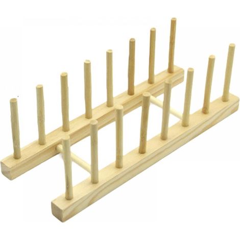 Rack À Assiettes En Bambou - Support Pour Couvercles De Casserole - Organisateur De Placard De Cuisine - 31 X 11 5 Cm - 1 Pièce (1/5)