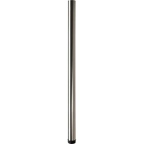 Hettich Möbelfuß 6,0 x 110 - 113 cm Edelstahl-Optik - 1 Stück Möbelfuß