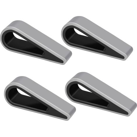 Lot de 4 Rehausseur inclinable en caoutchouc pour bureau, support ultra compact,avec pieds surélevés pour clavier d'ordinateur portable Noir (1/5)