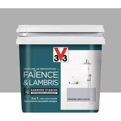 Peinture De Rénovation V33 Faïence & Lambris Tendre Gris 0,75 L