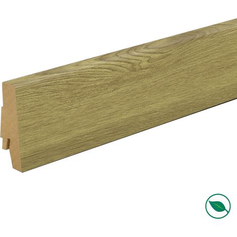 Pack 5 Plinthes décoratives 5537 marronnier fauve 2400 x 70 x 19 mm.PEFC 70% (1/4)