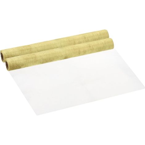 Woven Wire Mesh Brass Roll 39 x 12 inches, 2 Rolls 80 Mesh Filter Metal Coarse Wire Mesh for Window Security Cover Ventilation Filtration Fence Animals, Yellow (1/5)