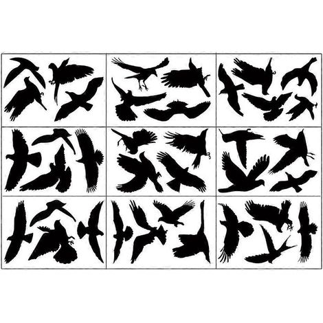 Stück Antikollisions-Fensteraufkleber mit Vogelmotiv für Glas, Heimdekoration