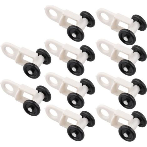 TuseRxln 10 pezzi Gancio per binario per tende in plastica con puleggia per tende trasparenti 2 -30mm