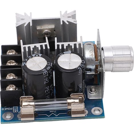 Régulateur de vitesse moteur DC 12-40V, module PWM avec fusible 10A, interrupteur de contrôle de vitesse (1/5)