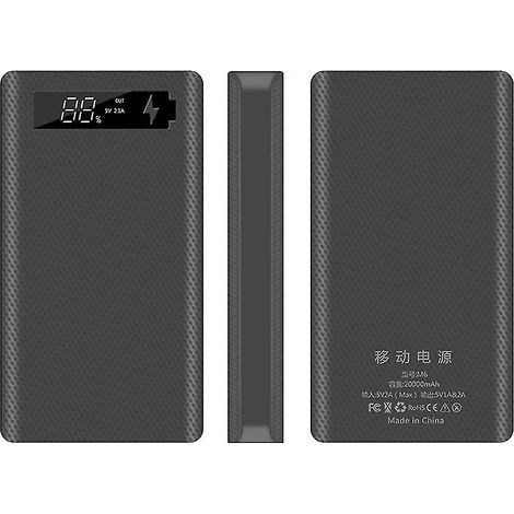 Ladecase für 6 18650-Akkus, kompatibel mit PD- und Qi-Akkus sowie DIY-Kits. (1/4)