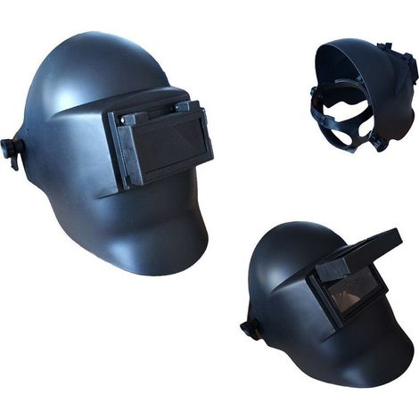 TrAdE Shop Traesio - Maschera Per Saldatura Casco Per Fabbro Protezione A Cristalli Liquidi Visiera - (1/4)