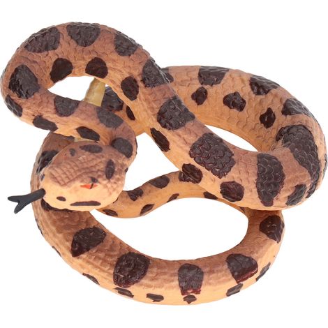 Faux serpent à sonnettes réaliste, texture colorée, serpent en plastique écologique pour farces d'enfants de 3 ans et plus, idéal pour les fêtes et collection. (1/5)