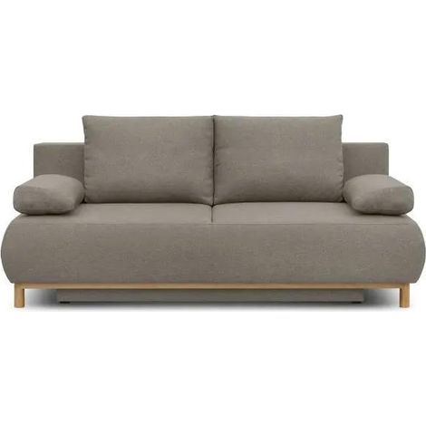 Mika 3-Sitzer Schlafsofa Beige mit Stauraum