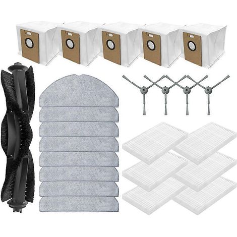 Für MiWhole M9 Lite Lydsto R1 Edge / Roidmi Eve Rook Staubsauger – Ersatzteile: Hauptseitenbürste, Reinigungstuch, Filter, Staubbeutel (1/5)