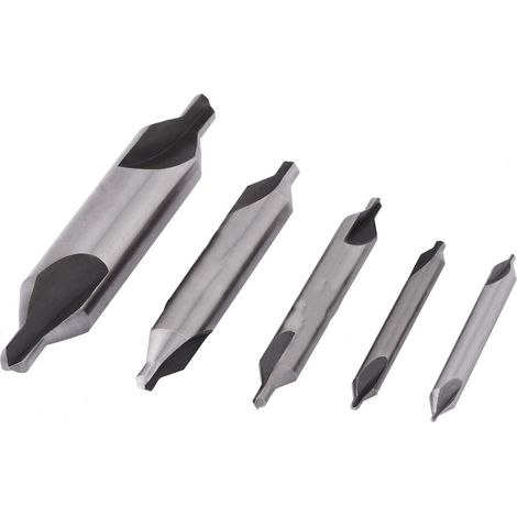 10-teiliges HSS-Zentrierbohrer-Set (1 mm–5 mm) mit 60°-Kombinations-Senkbohrern (1/5)