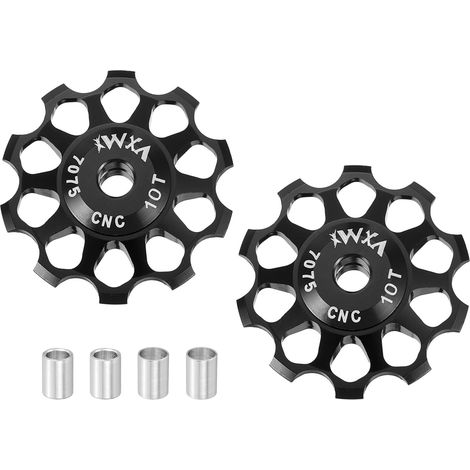 2 Jeux Poulie De Derailleur Arrière Vélo 10T Galet Guidage Noir (1/5)