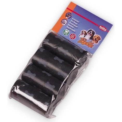 Nobby TidyUp Kotbeutel mit Knochendruck schwarz, 4 Rollen á  15 Beutel Pflege & Hygiene