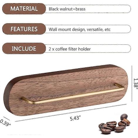 Support de rangement lot de 2 mural plastique pour café (1/3)