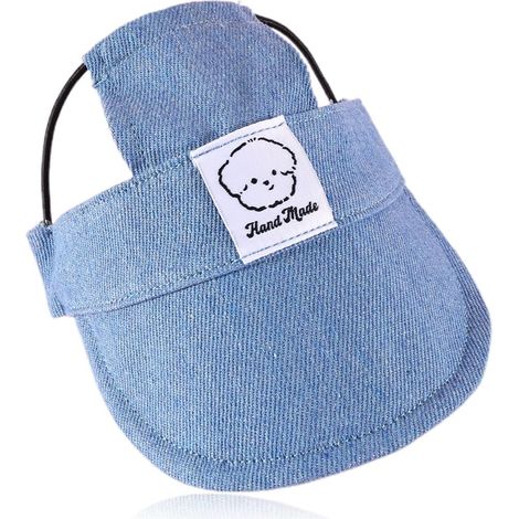 Chapeau de soleil pour chien avec protection solaire, pour chiens de taille moyenne (M, bleu) (1/5)