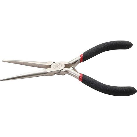 Pince à Becs Longs 150 mm - Avec Ressort - Précision et Confort d Utilisation, Acier, Zones Difficiles - D-Work (1/5)