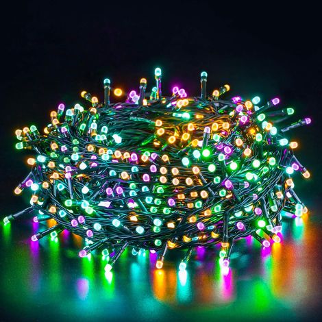 10M 100 LEDs Guirlande Lumineuse Blanc Chaude Intérieur Extérieur, 8 Modes d'éclairage, Décoration Lumineuse de Fête Noël Soirée Mariage, Décor Maison Jardin Terrasse Pergola