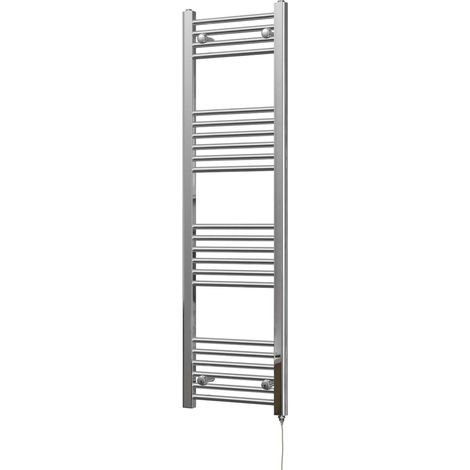 Zennor - Chrome Electric Towel Rail H1400mm x W400mm Straight 200w Standard (1/3)