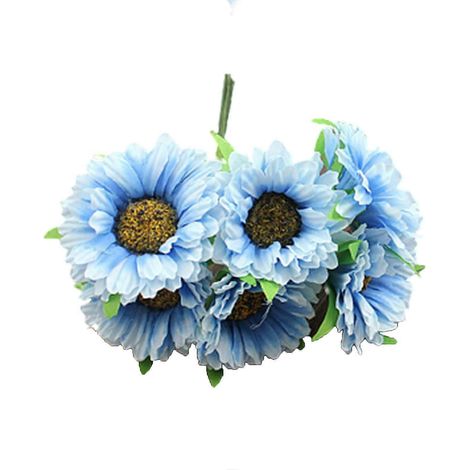 HOW-E Outil de confection de couronnes de fleurs artificielles inodores en tissu, chrysanthème artificiel pour accessoires photobleu (1/5)