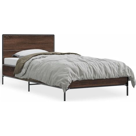 Maison Exclusive - Cadre de lit sans matelas chêne marron 100x200 cm (1/5)