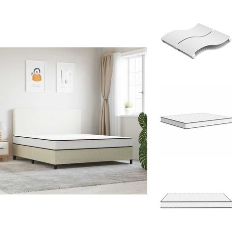 Matelas à ressorts bonnell moyen 180x200 cm - Matelas À Ressorts Bonnell - Matelas Double - Matelas Mousse - Literie - Sommier (1/5)