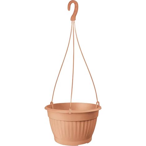 Macetero colgante TERRA 4L., dimensiones (mm) 230x230x140, color Terracota (1/5)