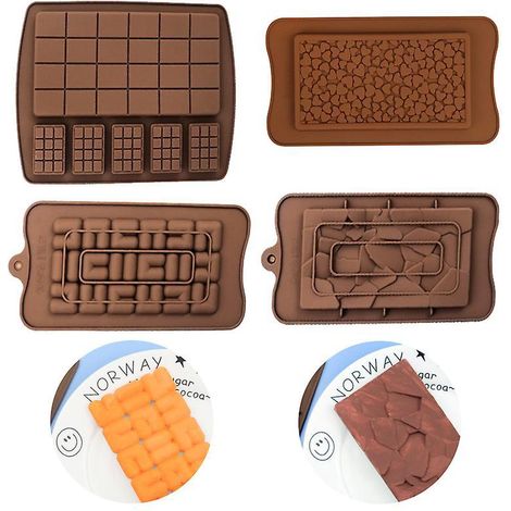 4-teiliges Silikonform-Set für Süßigkeiten und Schokolade: Flexible Form für harte oder weiche Bonbons Neue Formen Backformen für Mini-Müsli (1/5)