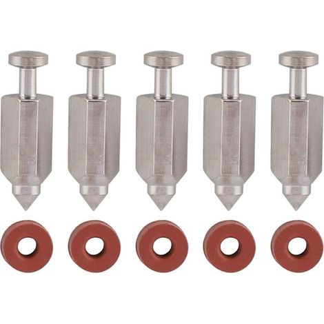 - Aguja del carburador - Junta del asiento - Reemplazo directo para motores Briggs & Stratton - Compatible con cortadoras de césped - Metal y caucho - Plateado (1/5)