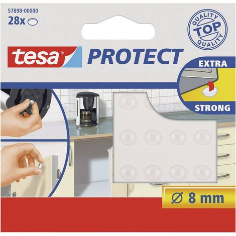 Paraurti in silicone autoadesivi Tesa da 8 mm, 28 pezzi