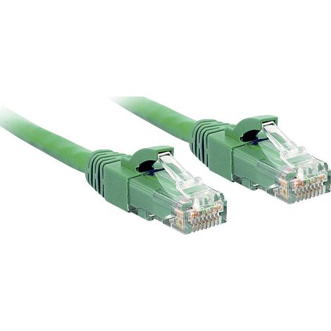 LINDY 48045 RJ45 Câble réseau, câble patch CAT 6 U/UTP 0.30 m vert avec cliquet d'encastrement 1 pc( (1/3)
