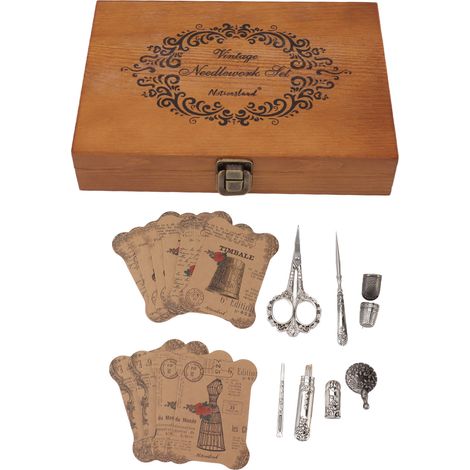 Vintage-Stickschere aus Edelstahl im europäischen Stil, antikes Nähset für Bastelarbeiten und Handarbeiten (1/5)