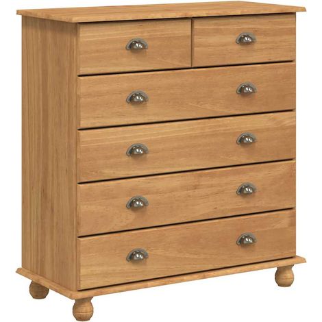 Maison Exclusive - Cassettiera ASKIM Marrone 91 x 40 x 95,5 cm Pino massello