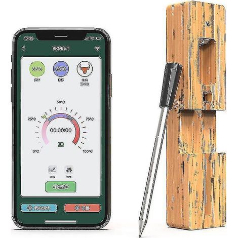 Kabelloses, intelligentes Fleischthermometer – Ofen- und Grillthermometer mit Bluetooth- und WLAN-Konnektivität (1/5)