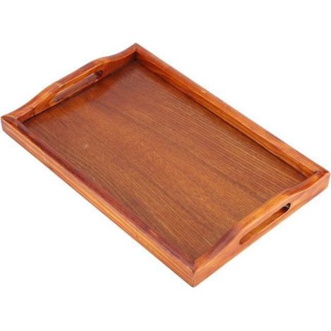 Plateau de service - - GU345 - Bois massif - Rectangulaire - Blanc (1/3)