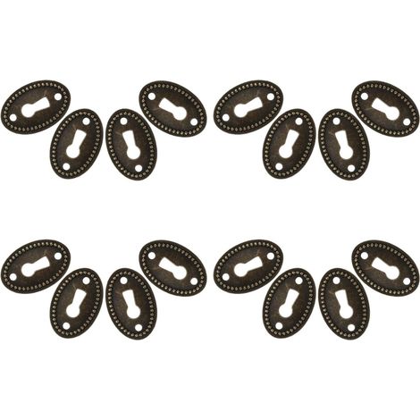 Lot de 16 cache-serrures ovales décoratifs en alliage zinc pour (1/5)