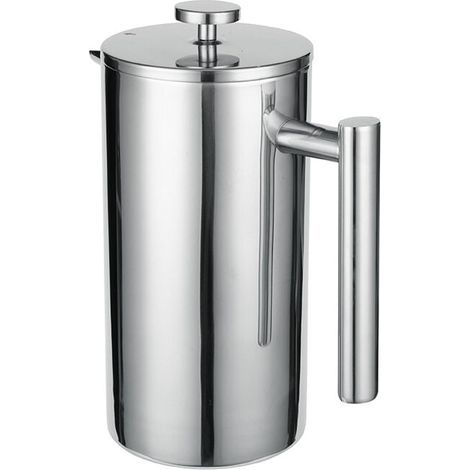 Presse française en acier inoxydable 1 litre (5 tasses) Cafetière thermos double paroi isolée Presse à café avec filtres de remplacement et instructions Presse a cafe Cafetière à piston (1/4)