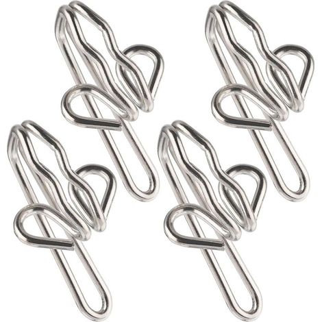 Lot de 50 crochets de rideaux en métal robuste pour rideaux, voilages et plis crayon (1/5)