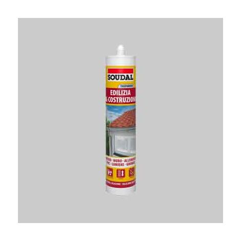 Silicone neutro soudal 300 ml - grigio