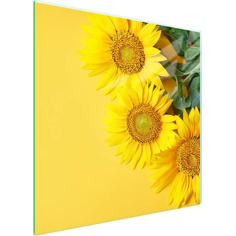 Protezione in vetro per piano cottura 50x52 cm con motivo floreale (1/5)