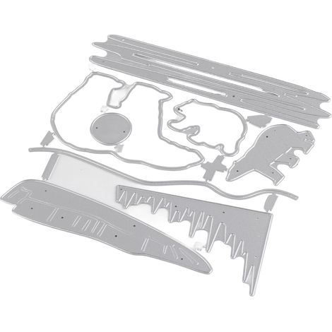 Stanzformen aus Metall zum Scrapbooking und Prägen, ideal zum Gestalten von DIY-Weihnachtskarten, Grußkarten und Fotokarten. (1/5)