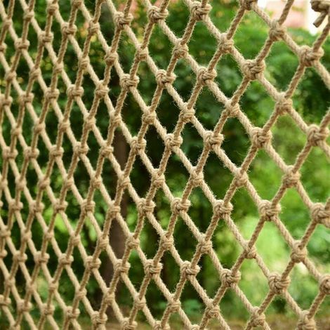 Filet de protection en corde de chanvre 1 x 2 m – Résistance jusqu'à 300 kg – Pour balcons, escaliers et jardins d'enfants-Karteo (1/5)