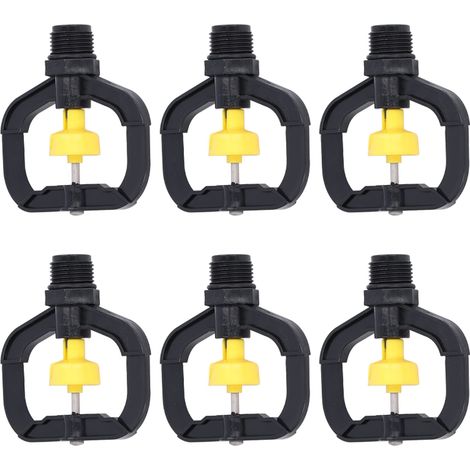 Buse de pulvérisation en plastique pour arrosage rotatif, 12 pièces, avec filetage mâle G1/2, pour jardin, cour et pelouse (1/5)