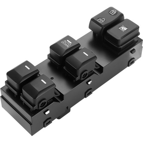 Interruptor de elevalunas eléctrico delantero izquierdo del lado del conductor - Compatible con Kia Sportage 2.0L L4 (gasolina) 2014-2017, 2.0L L4 (gasolina) y 2.4L L4 (gasolina) 2011-2013 - Reemplaza
