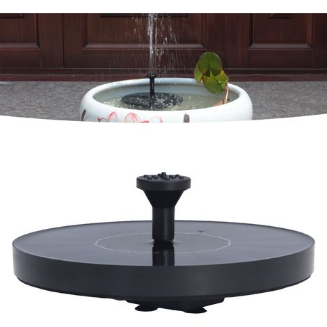 Solarbrunnen mit 6 Düsen, 7 V, 1,4 W, ABS, Durchflussrate 150 l/h für die Dekoration von Wasserflächen. (1/5)