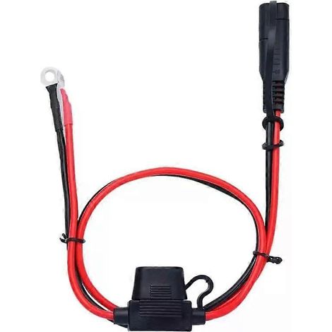 Câble de charge 12 V pour borne de batterie de moto vers connecteur de rallonge rapide SAE pour chargeur/mainteneur de batterie (1/4)