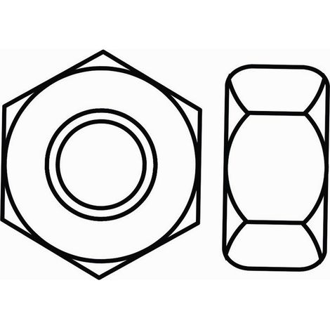 Écrou hexagonal zingué 6 pans Viswood Classe 8 Ø 4mm (lot de 100 écrous)