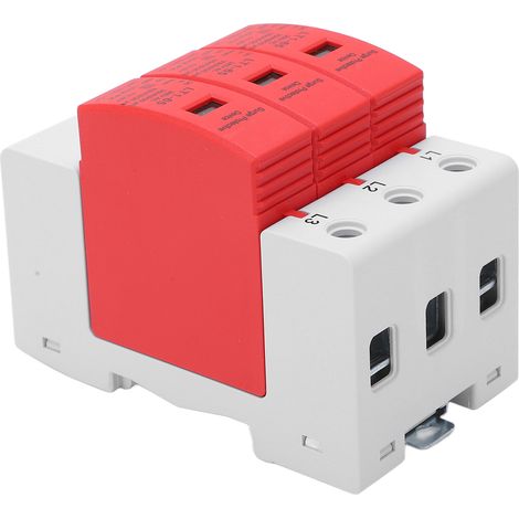 Dispositif de protection contre les surtensions triphasé, parafoudre, protecteur 385 V CA 30-65 kA pour usage domestique (1/5)
